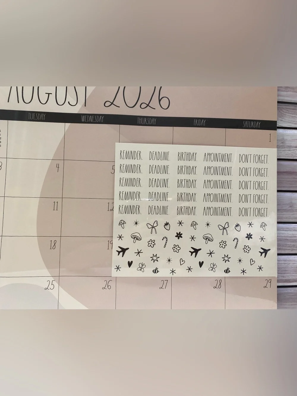 Rae Dunn ❤️2027 17-Month Desk Blotter Calendar/Planner New